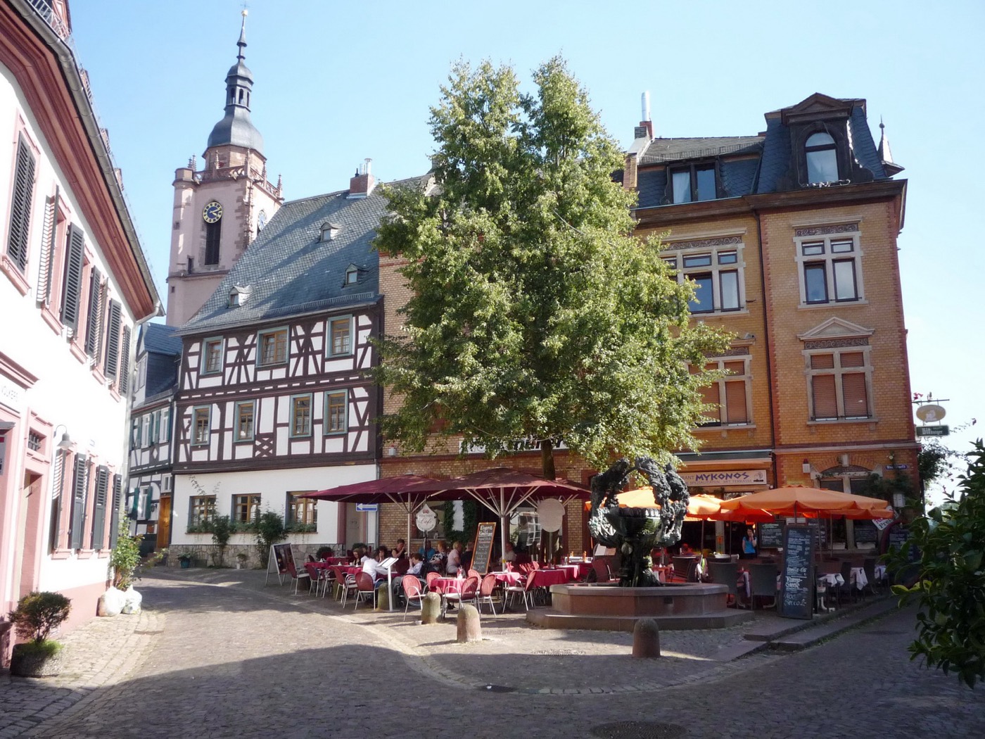 Eltville am Rhein von der Stadtseite